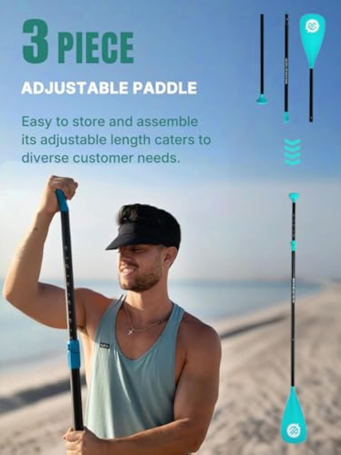 Niphean Inflatable Stand Up Paddle Board with SUP Accessories, Anti-Slip EVA Deck, 10’6’’ Inflatable Paddle Boards for Adults & Youth of All Skill Levels