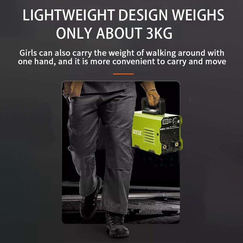 SEESE 155Amp welder machine, Stick Welder, AC 110/220V smart conversion, LED Display Digital Welder, Portable MMA Arc Welder