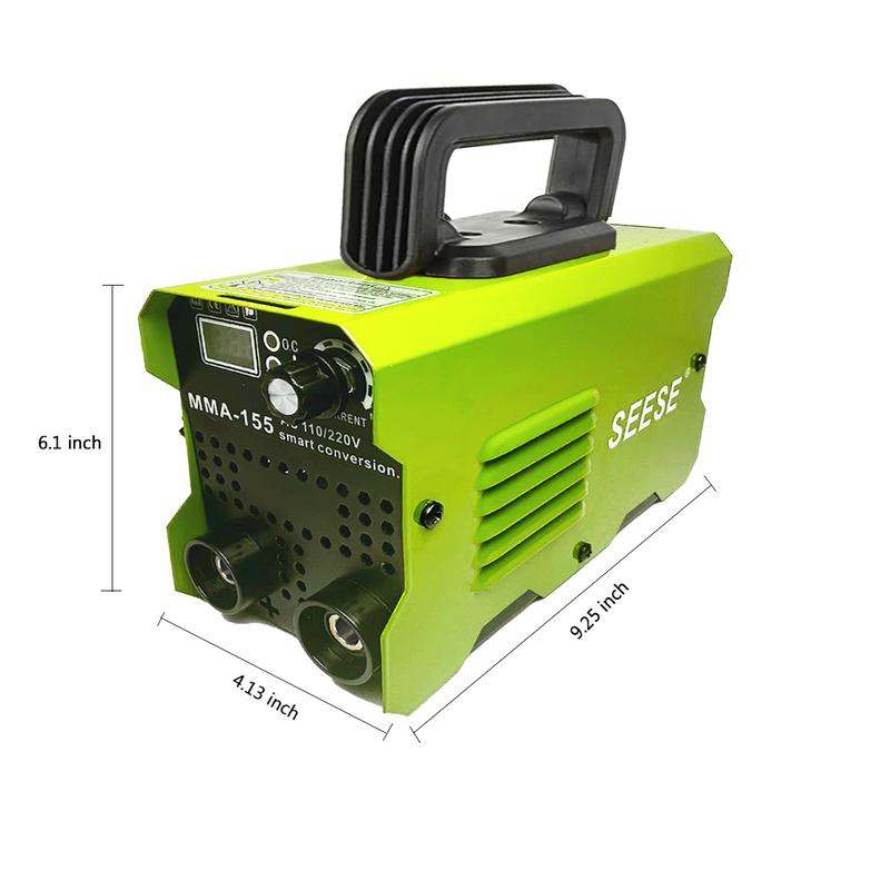 SEESE 155Amp welder machine, Stick Welder, AC 110/220V smart conversion, LED Display Digital Welder, Portable MMA Arc Welder