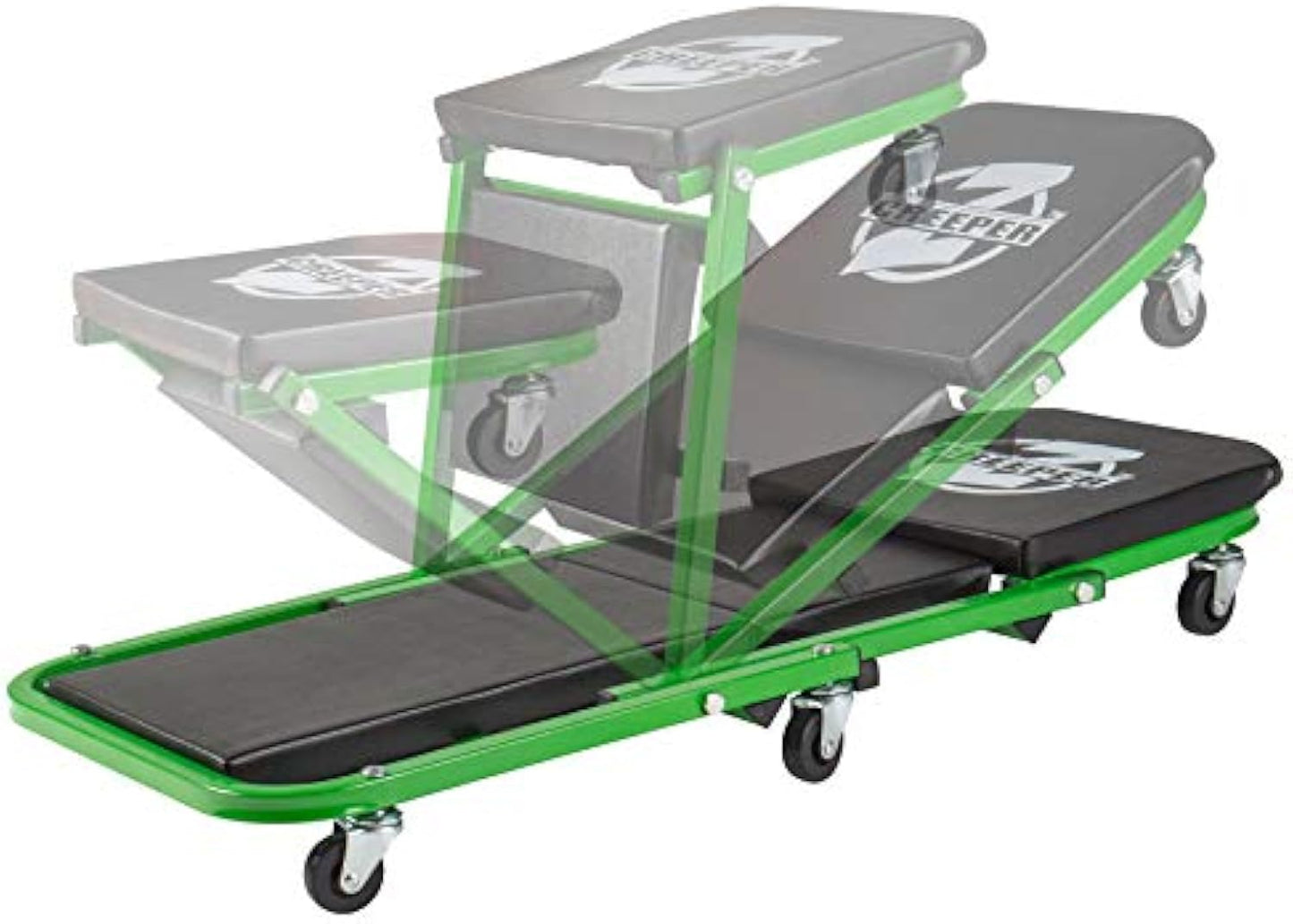 Pro-LifT C-2036DG Black/Green 300 Lbs Mechanic Creeper